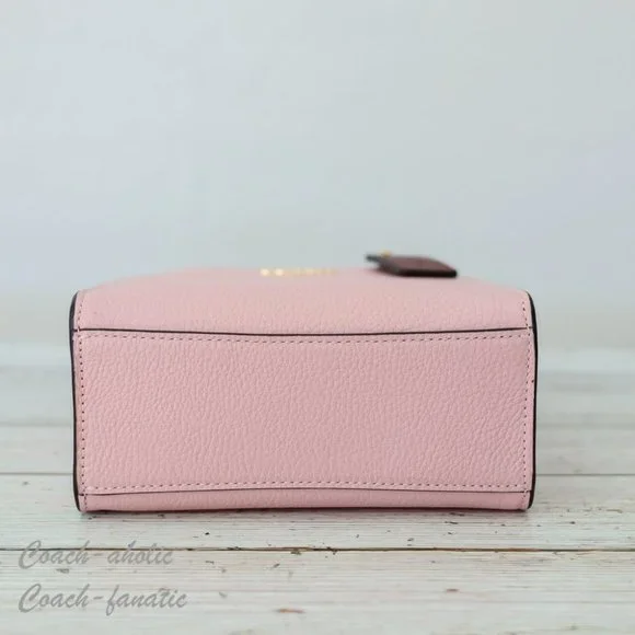 NWT Coach CE598 Mini Cally Leather Crossbody in Powder Pink/Wine - Picture 6 of 10